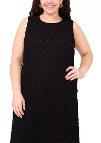Plus Sleeveless Crochet Maxi Tank Dress