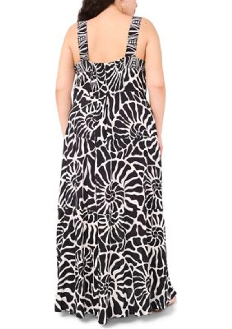 Plus Four Tier Maxi Dress