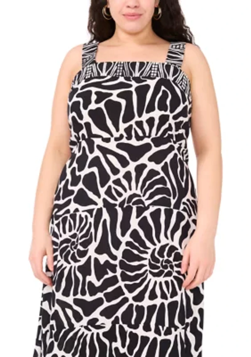 Plus Four Tier Maxi Dress