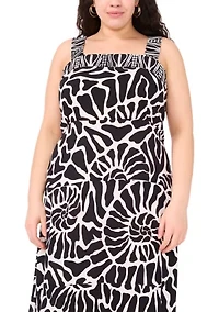 Plus Four Tier Maxi Dress