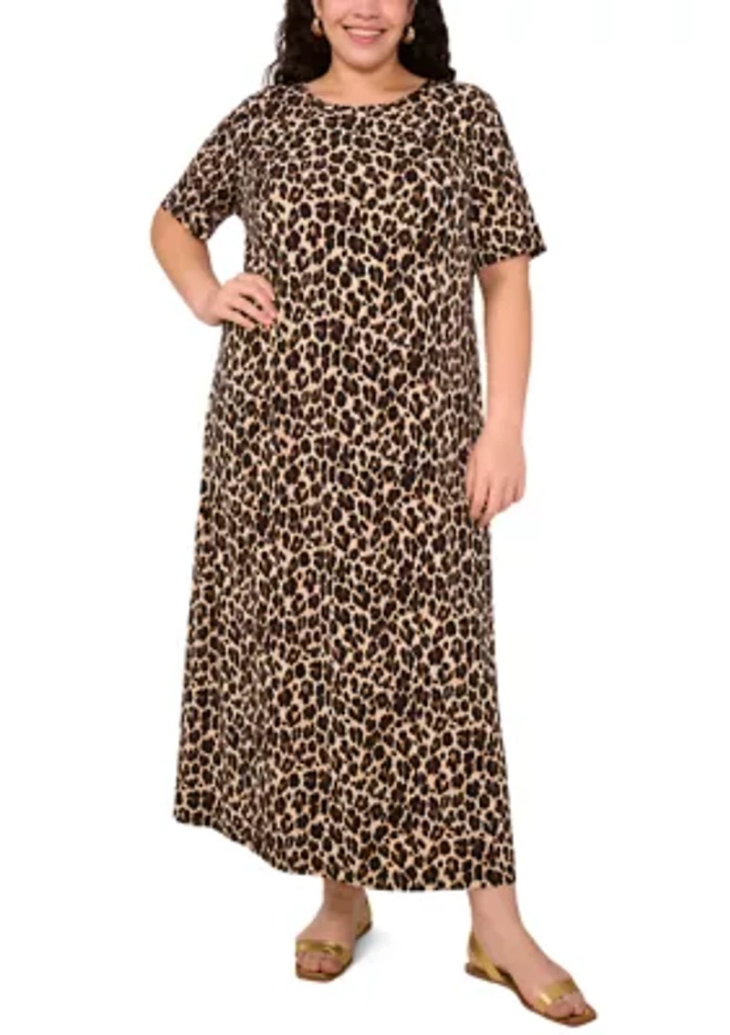 Plus Printed Maxi Dress