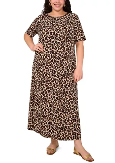 Plus Printed Maxi Dress