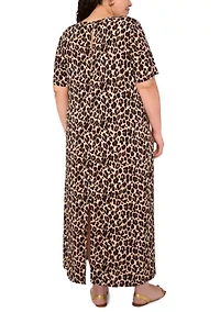 Plus Printed Maxi Dress
