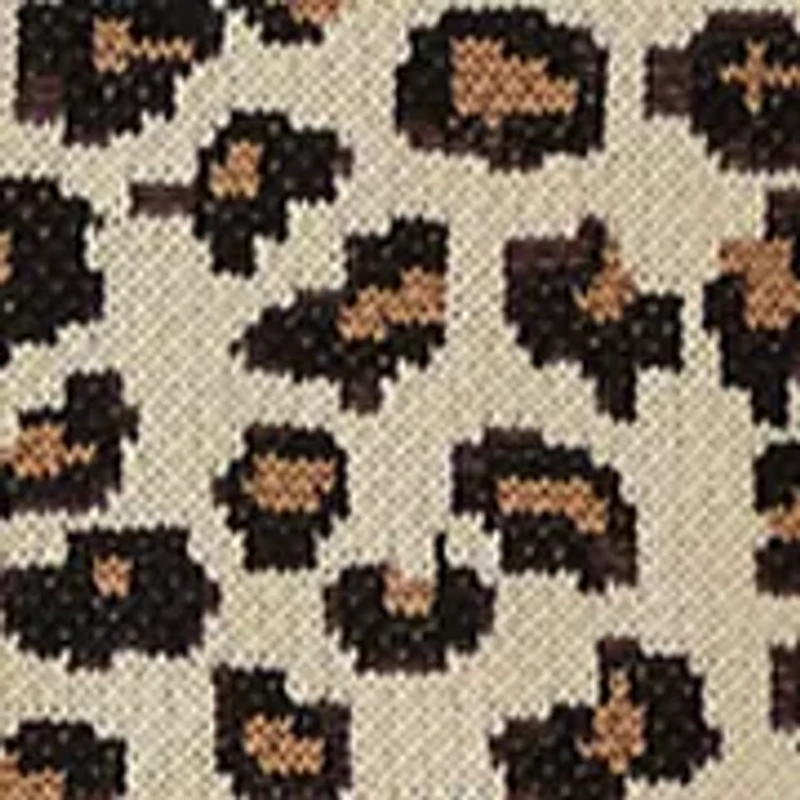 Plus 3/4 Crew Animal Jacquard Sweater