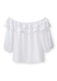 Women's Off the Shoulder Ruffle Blouse