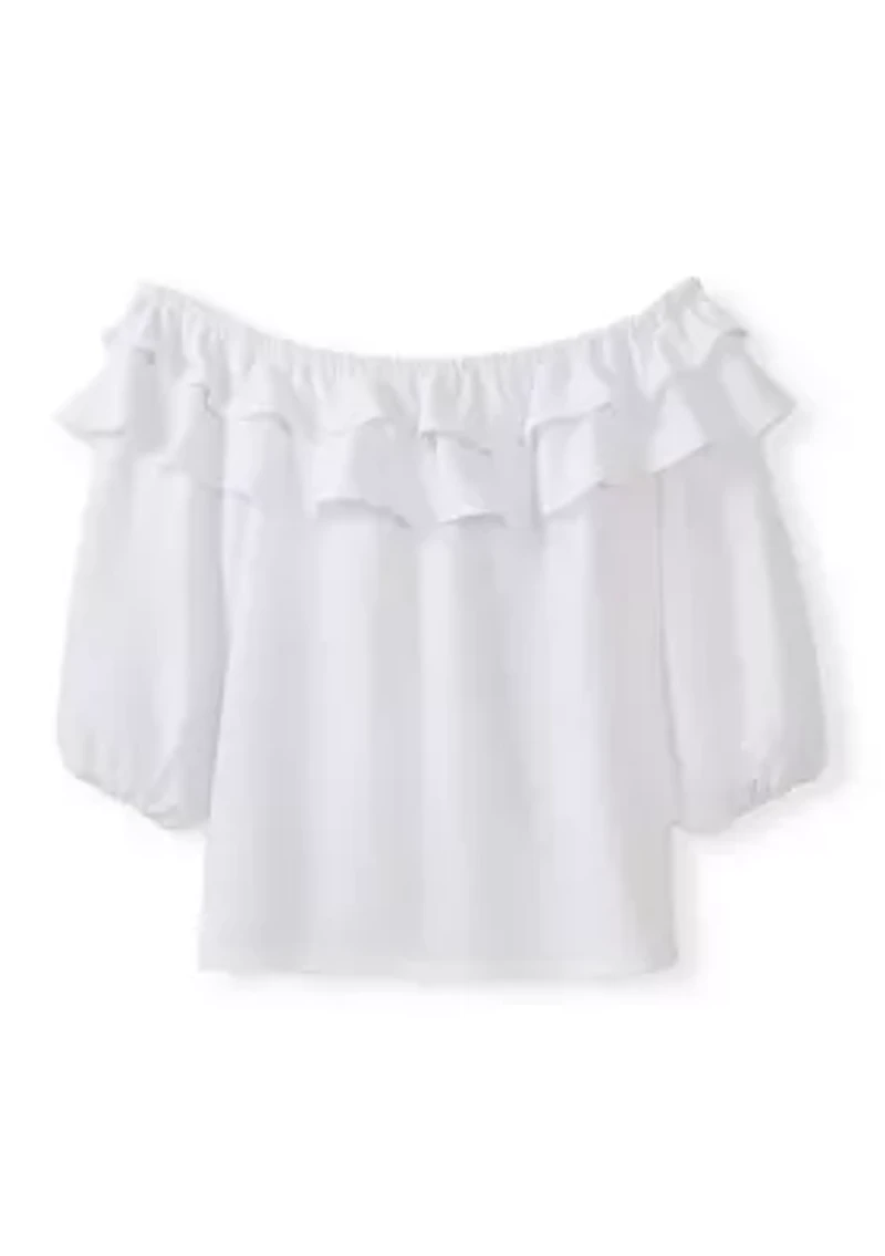 Women's Off the Shoulder Ruffle Blouse