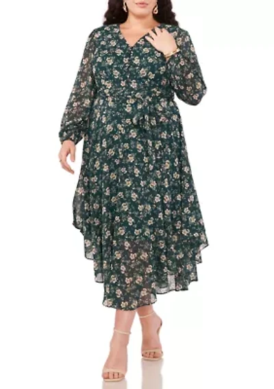 Plus Printed Maxi Dress