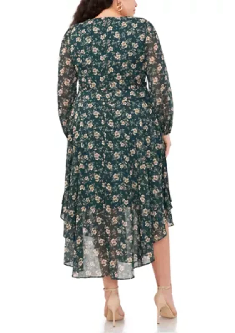 Plus Printed Maxi Dress