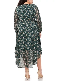 Plus Printed Maxi Dress