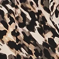 Plus Blouson Sleeve V-Neck Animal Printed Maxi Dress