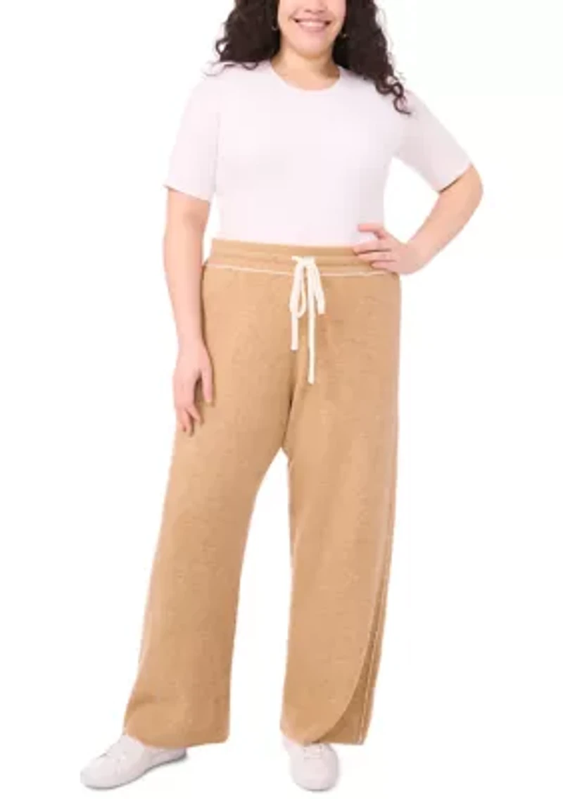 Plus Wide Leg Sweater Pants