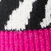 Plus Long Sleeve Crew Neck Animal Sweater