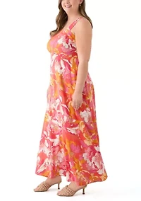 Plus Four Tier Maxi Dress