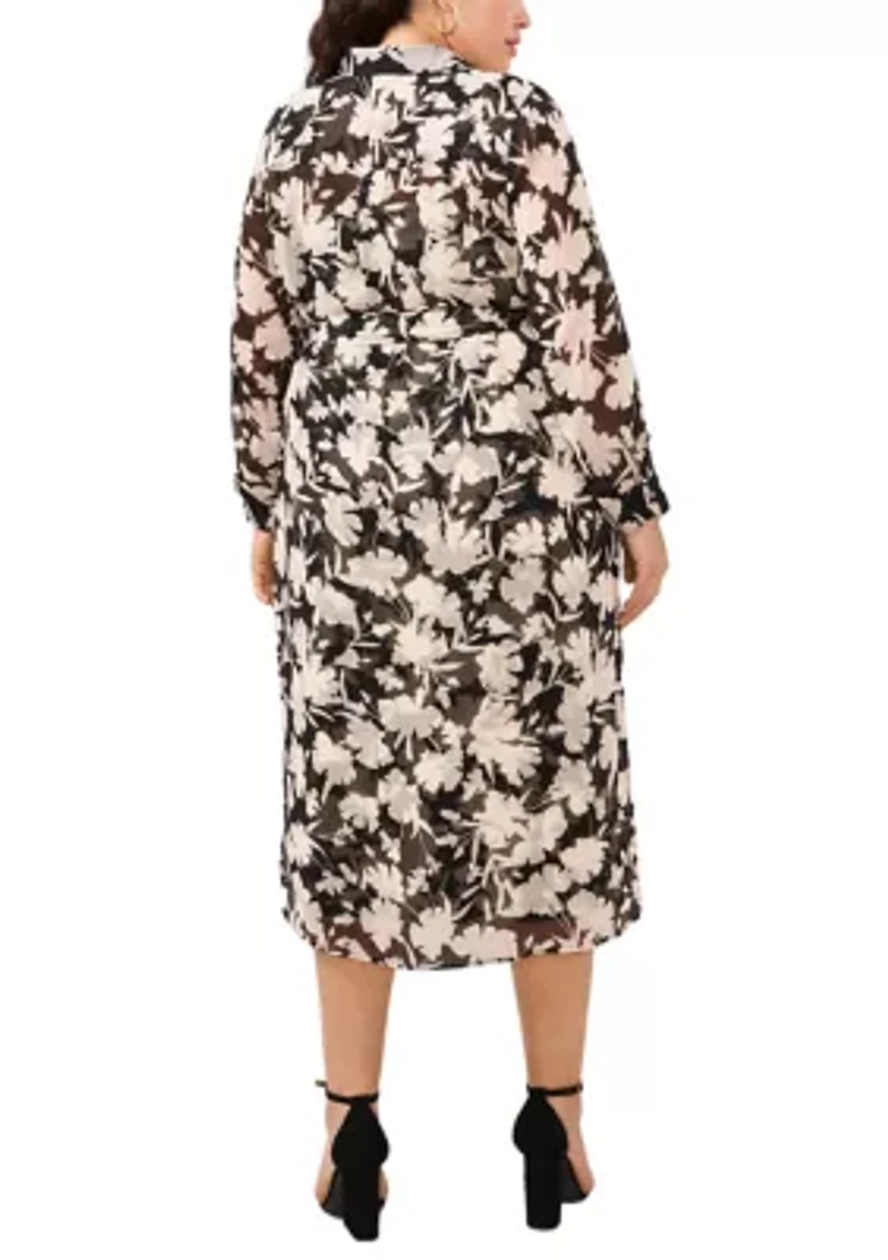 Plus Floral Printed Maxi Dress