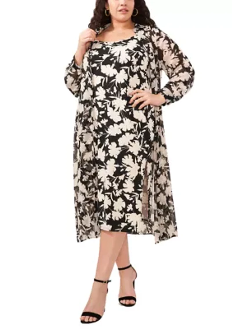 Plus Floral Printed Maxi Dress
