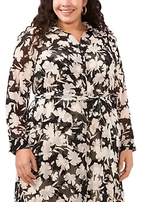 Plus Floral Printed Maxi Dress