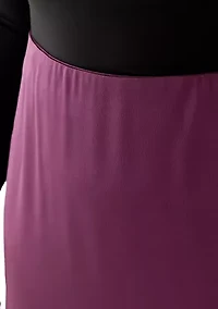 Plus Pull On Midi Skirt Sweet Plum