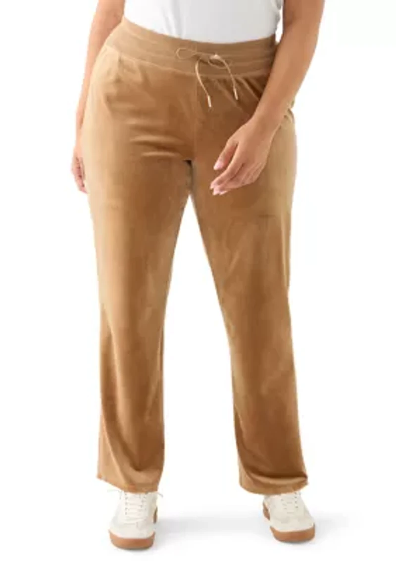 Plus Velour Pants