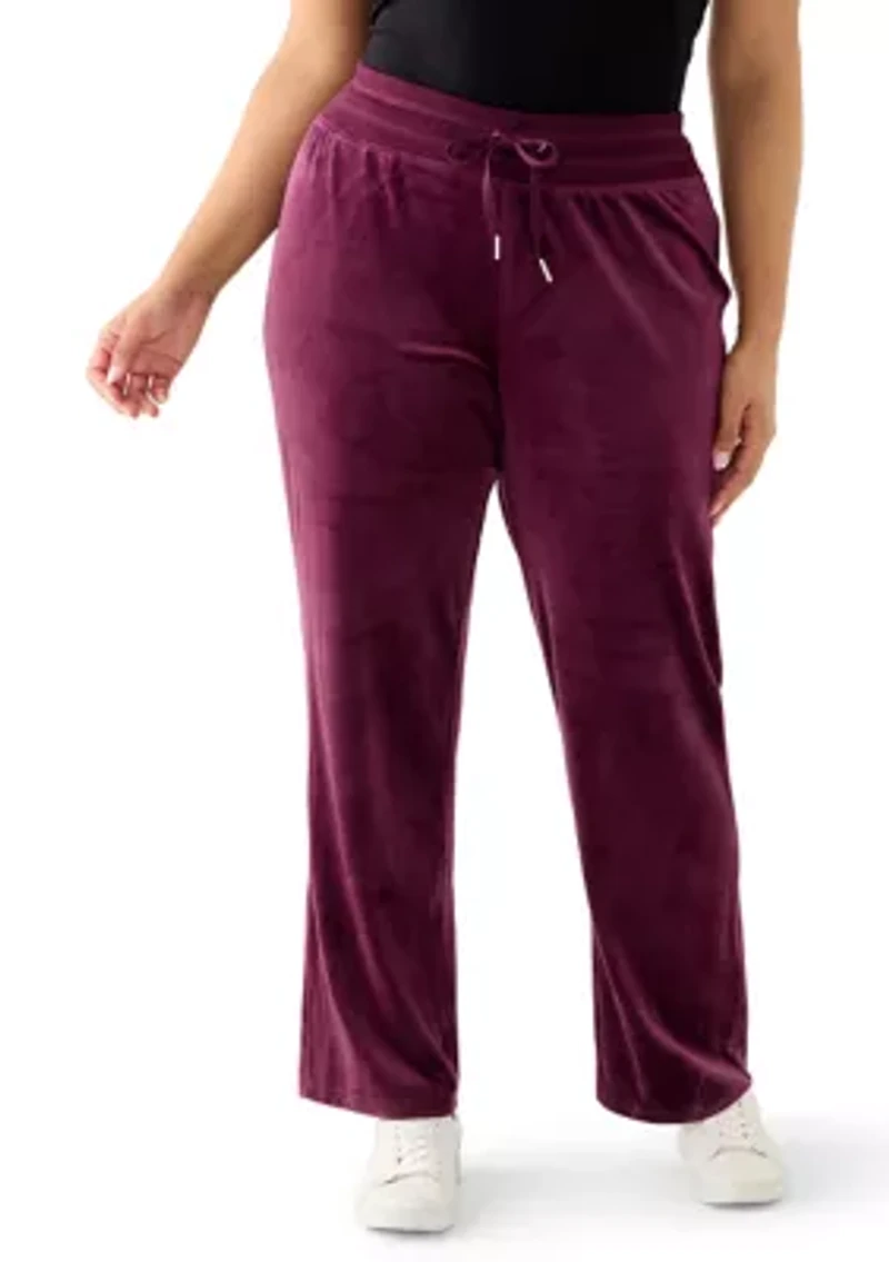 Plus Velour Pants