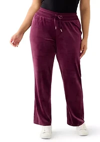 Plus Velour Pants