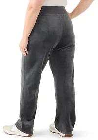 Plus Velour Pants