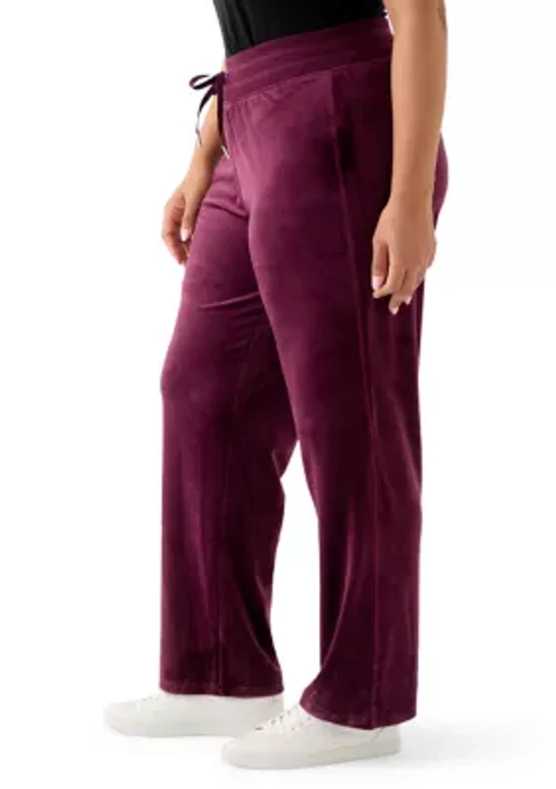 Plus Velour Pants