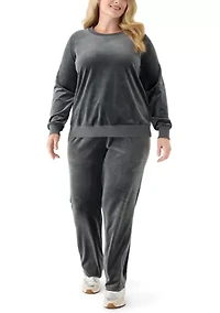 Plus Velour Pants
