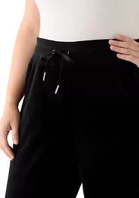 Plus Velour Pants