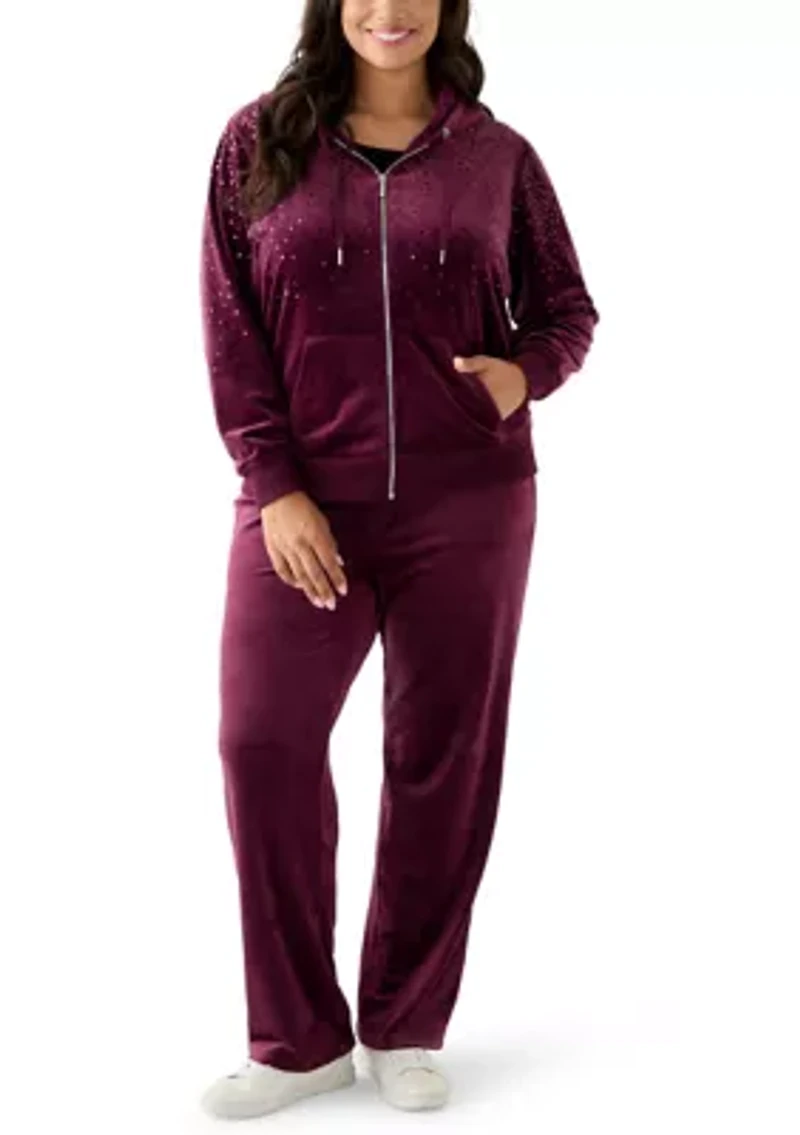 Plus Velour Pants