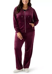 Plus Velour Pants