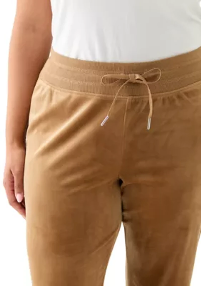 Plus Velour Pants