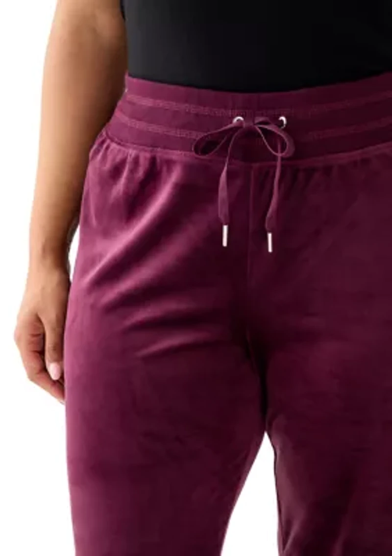 Plus Velour Pants