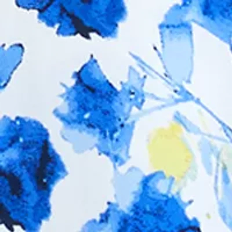 Petite V-Neck Blouse with Double Layer Hem