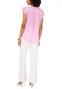 Petite V-Neck Blouse
