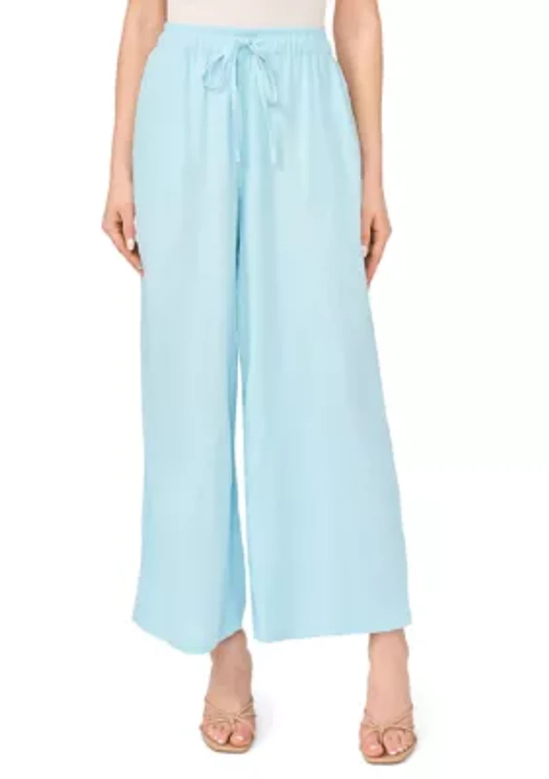 Petite Wide Leg Tencel Pants