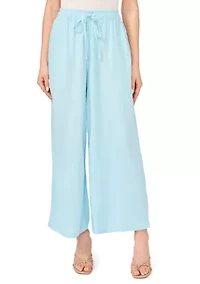 Petite Wide Leg Tencel Pants