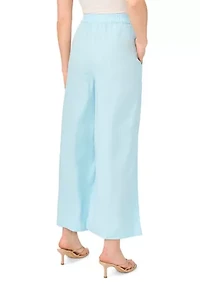 Petite Wide Leg Tencel Pants