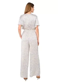 Petite V-Neck Surplice Jumpsuit