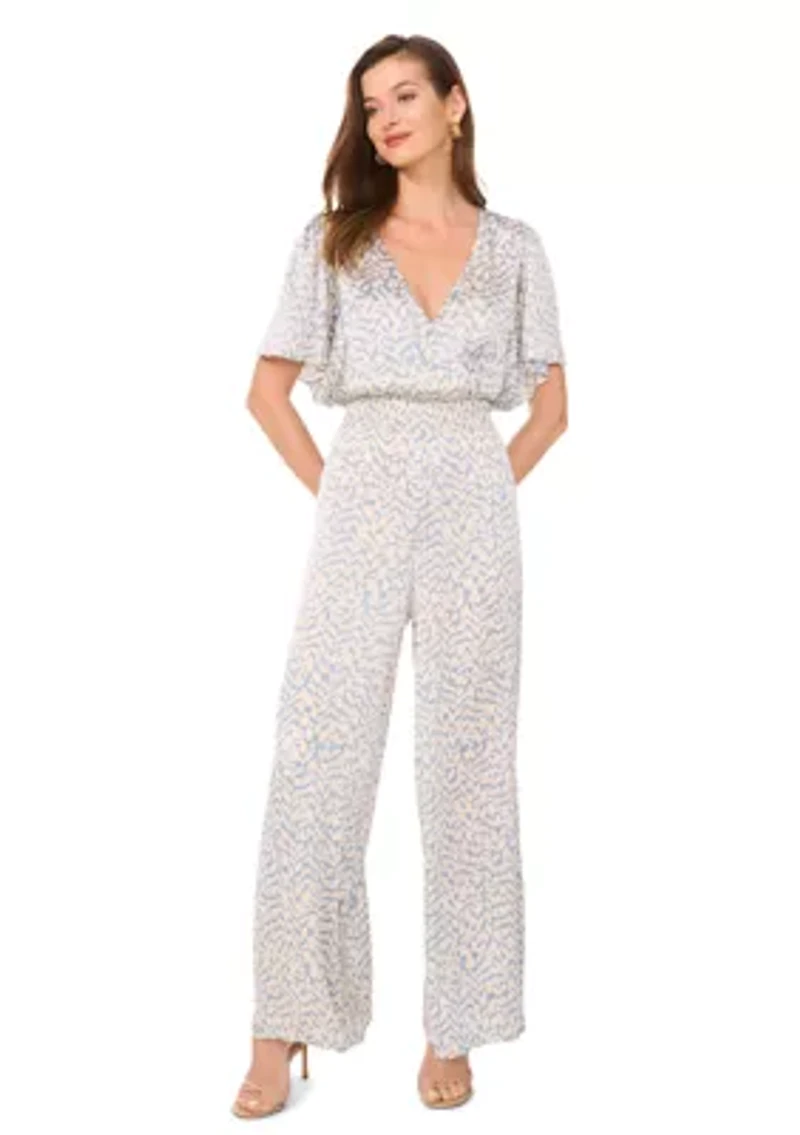 Petite V-Neck Surplice Jumpsuit