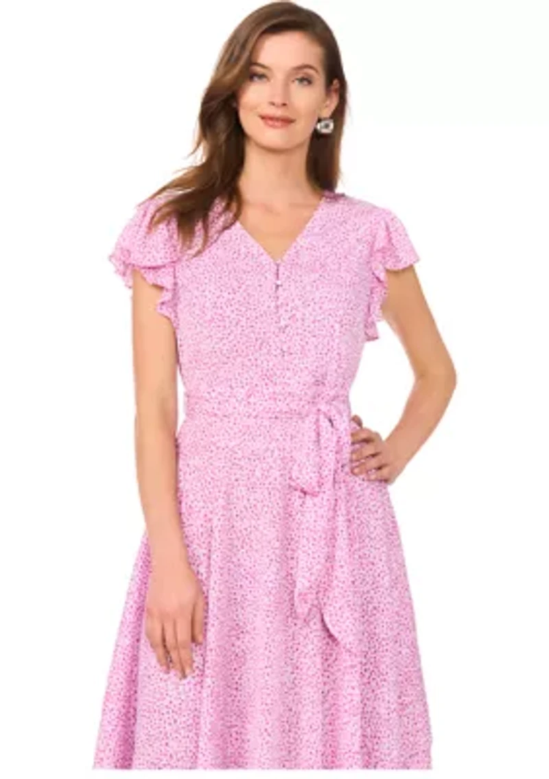 Petite V-Neck Button Down Maxi Dress