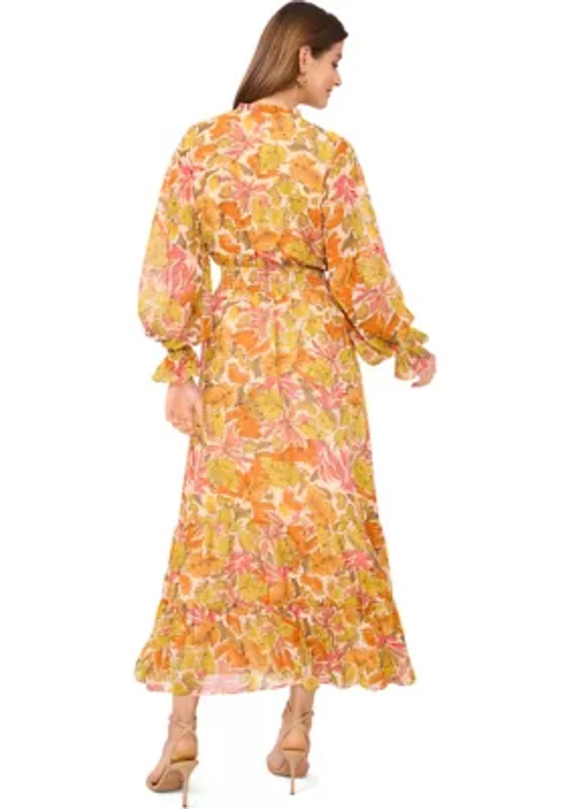 Petite Printed Maxi Dress