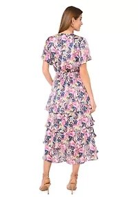 Petite Printed Midi Dress