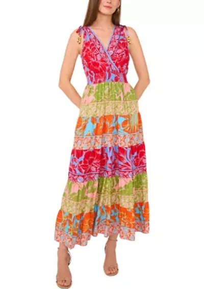 Petite Sleeveless Printed Maxi Dress