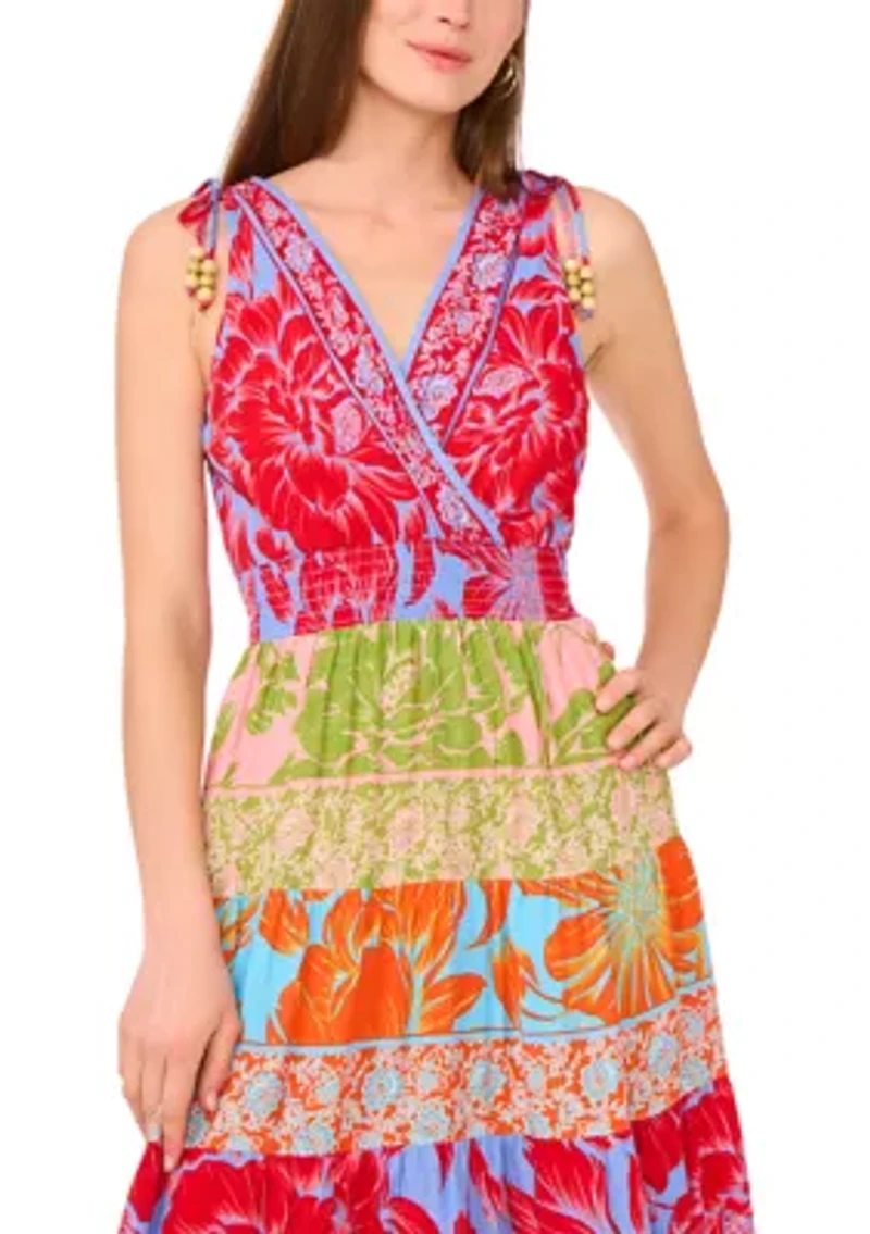 Petite Sleeveless Printed Maxi Dress
