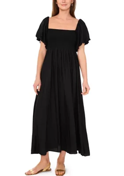 Petite Flutter Sleeve Maxi Dress