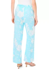 Petite Challis Wide Leg Pants
