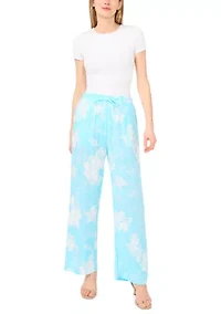 Petite Challis Wide Leg Pants