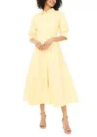 Petite Short Sleeve Shirt Dress