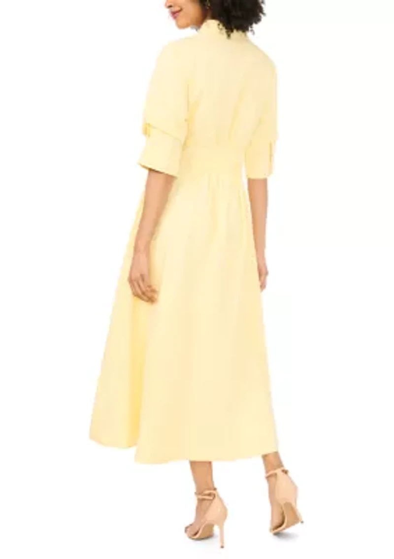 Petite Short Sleeve Shirt Dress