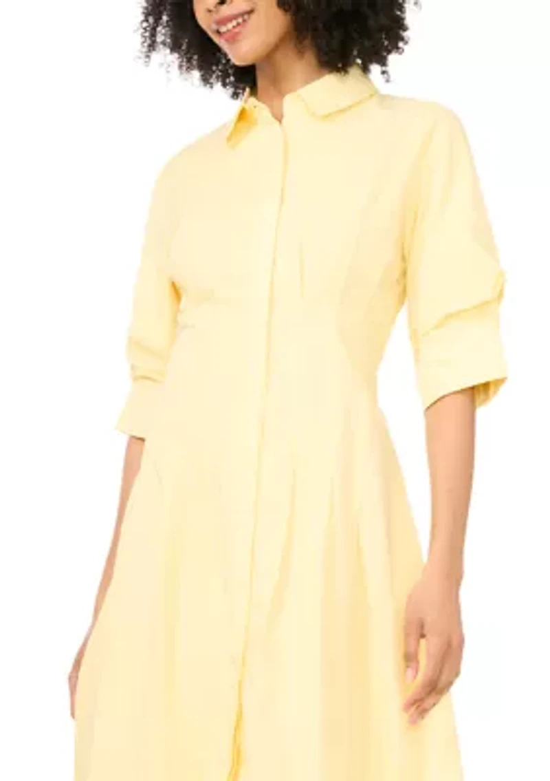 Petite Short Sleeve Shirt Dress